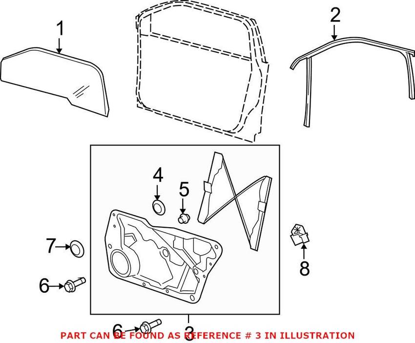 VW Window Regulator - Front Driver Side 5N0837461